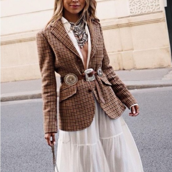 Vintage | Wool Blend Plaid Blazer - Picture 2 of 12